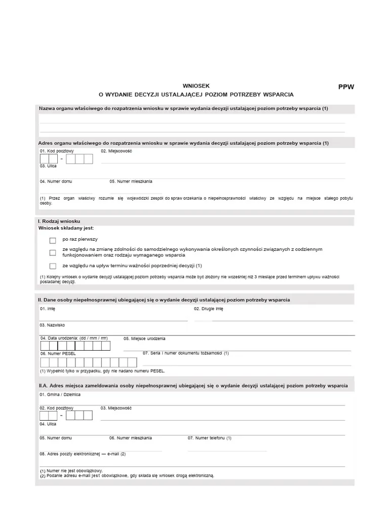 Gdzie znaleźć aktualny wzór wniosku o świadczenie wspierające?