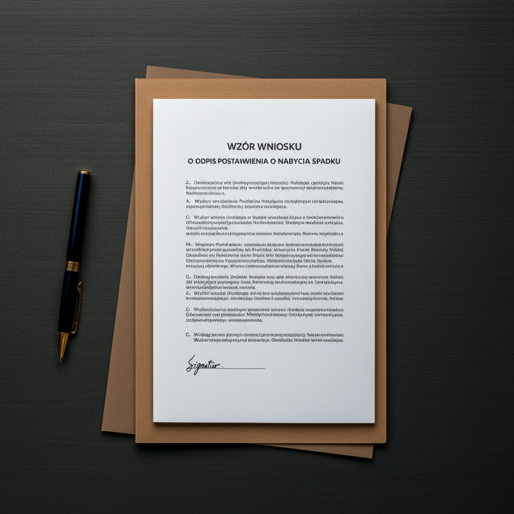 Wzór wniosku o odpis postanowienia o stwierdzeniu nabycia spadku