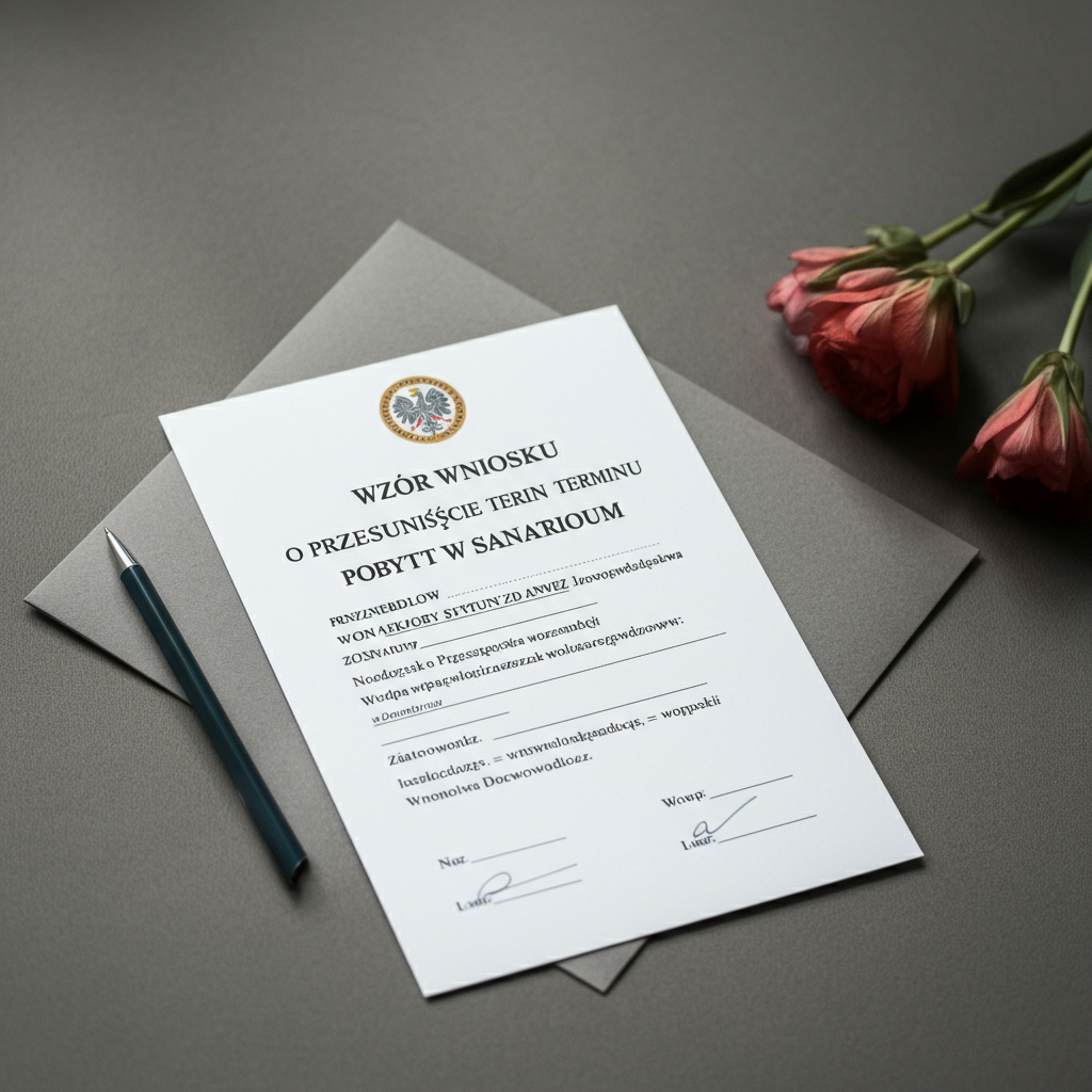 Wzór wniosku o przesunięcie terminu pobytu w sanatorium darmowy: Jak to zrobić?