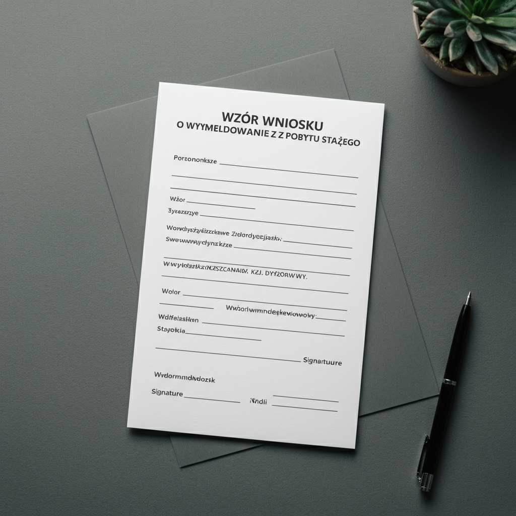 Wzór wniosku o wymeldowanie z pobytu stałego bez zgody zameldowanego